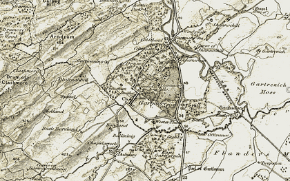 Old map of Gartmore in 1904-1907