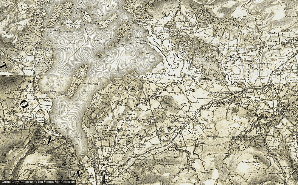 Old Map of Historic Map covering Blairennich in 1905-1907