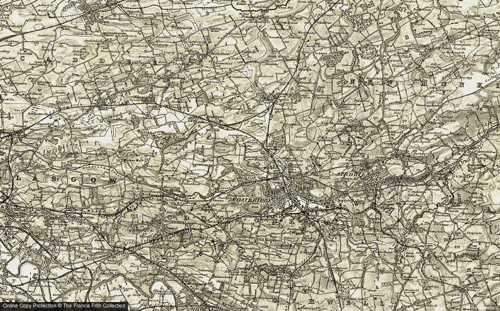 Old Map of Historic Map covering Woodend Loch in 1904-1905