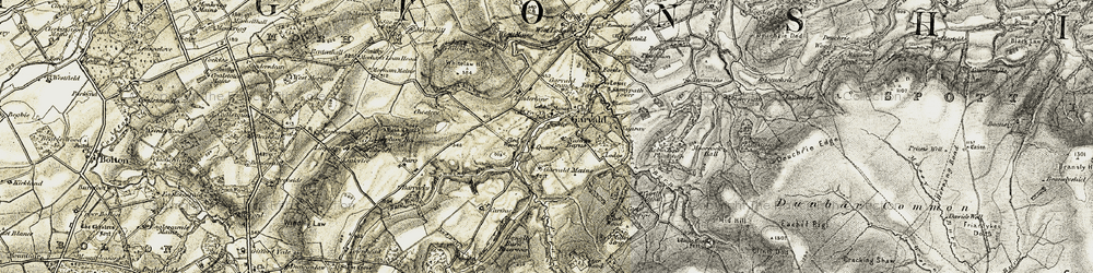 Old map of Birks Plantn in 1901-1903