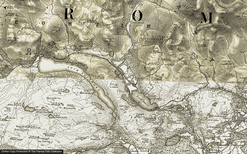 Old Map of Garve, 1908-1912 in 1908-1912