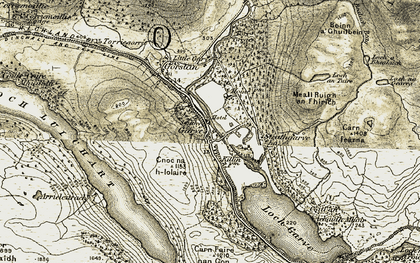 Old map of Garve in 1908-1912