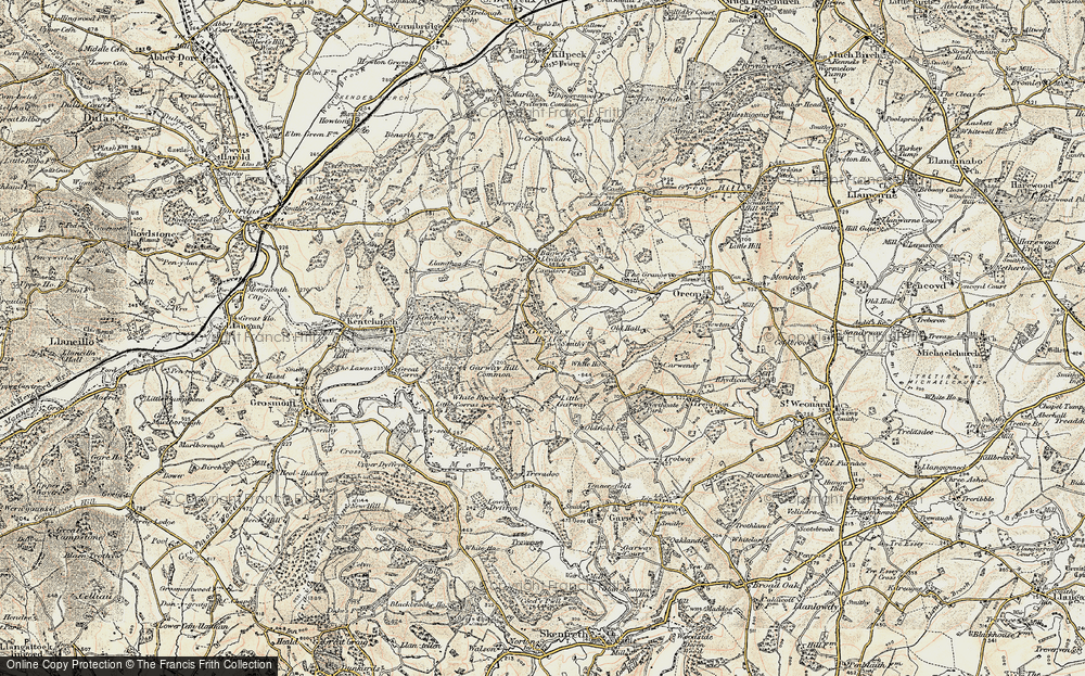 Old Map of Garway Hill, 1899-1900 in 1899-1900