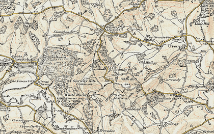 Old map of Garway Hill in 1899-1900