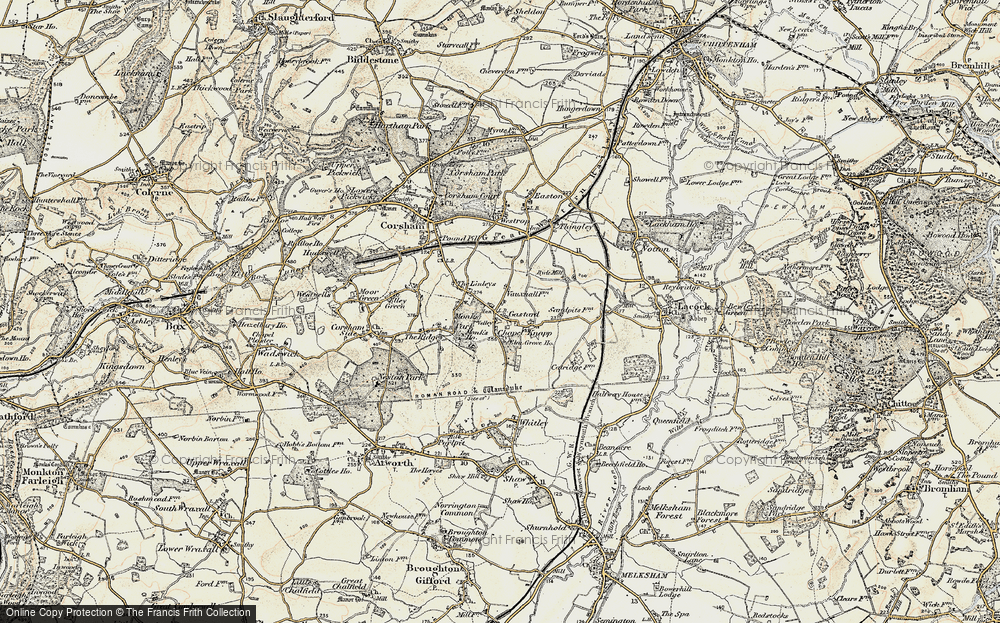 Old Map of Gastard, 1899 in 1899