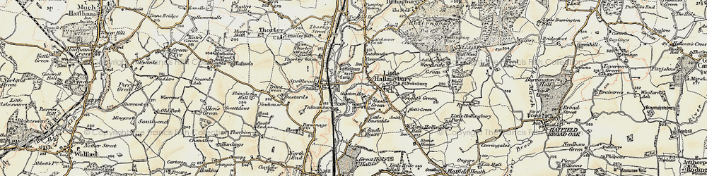 Old map of Gaston Green in 1898-1899