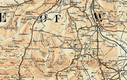 Old map of Gatcombe in 1899-1909