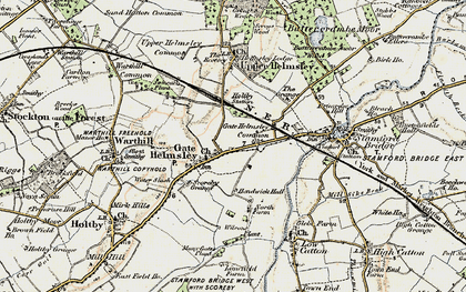 Old map of Gate Helmsley in 1903
