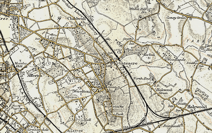 Old map of Gateacre in 1902-1903