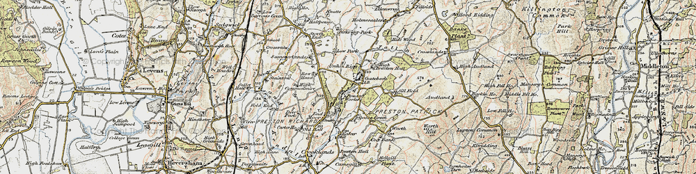 Old map of Gatebeck in 1903-1904