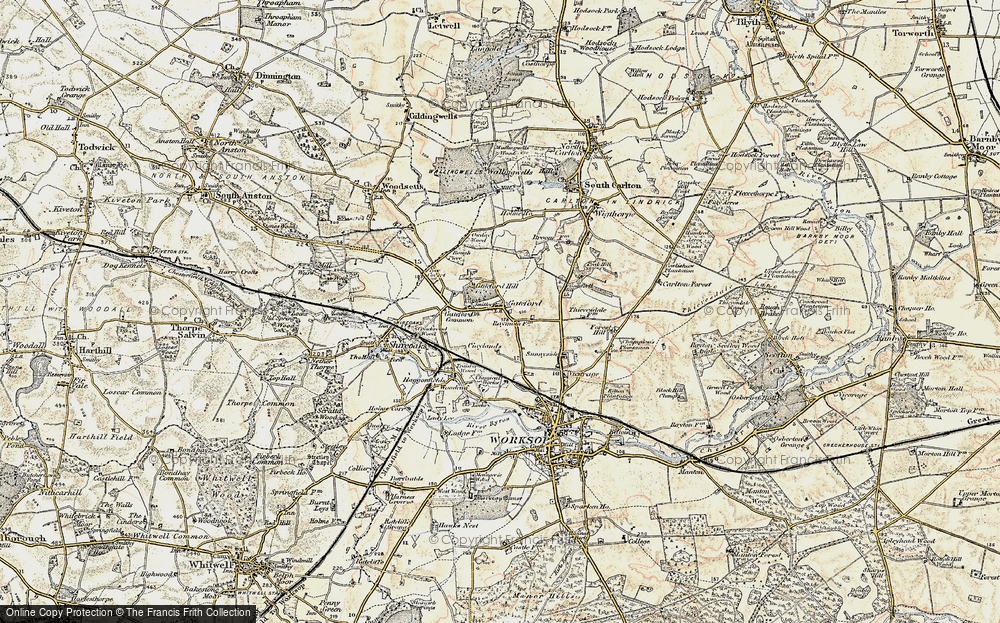 Old Map of Gateford, 1902-1903 in 1902-1903