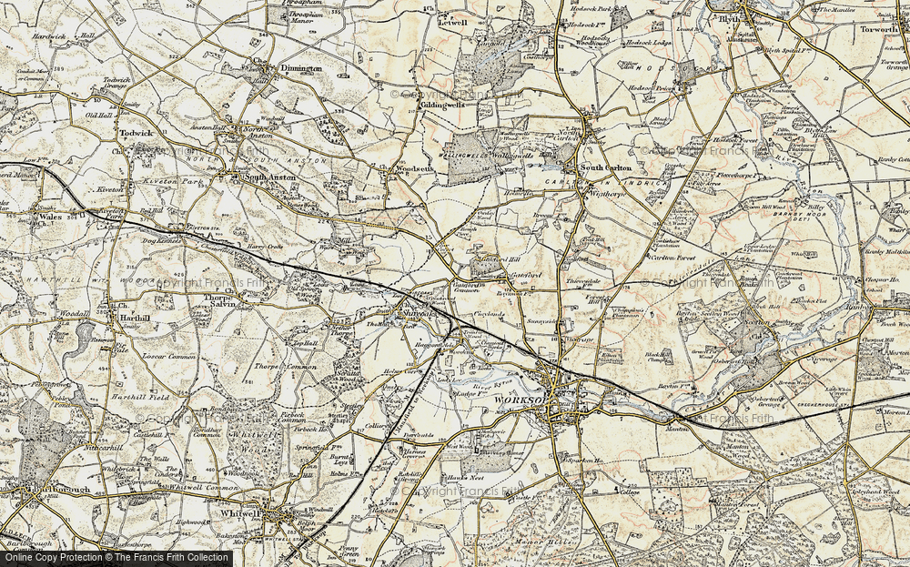 Old Map of Gateford Common, 1902-1903 in 1902-1903