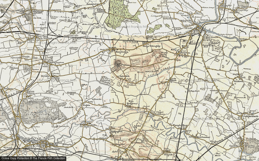 Old Map of Gateforth, 1903 in 1903