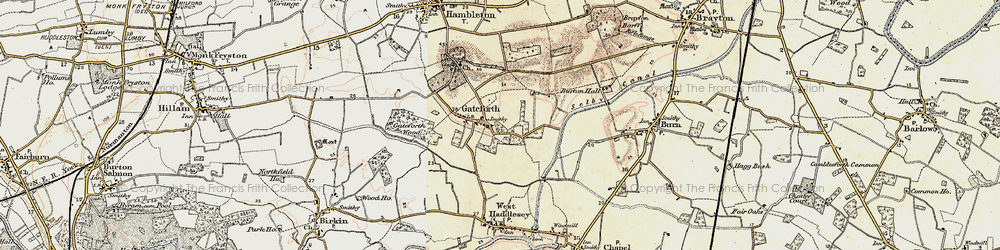 Old map of Gateforth in 1903