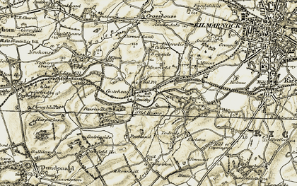 Old map of Gatehead in 1905-1906