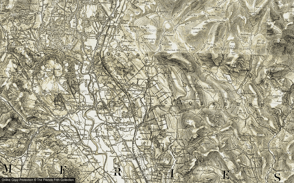 Old Map of Historic Map covering Blacknest Ho in 1904-1905