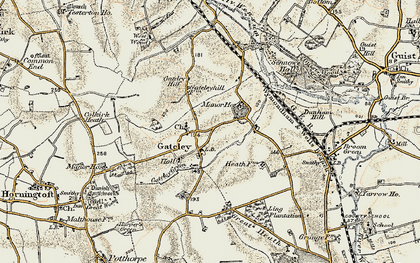 Old map of Gateley in 1901-1902