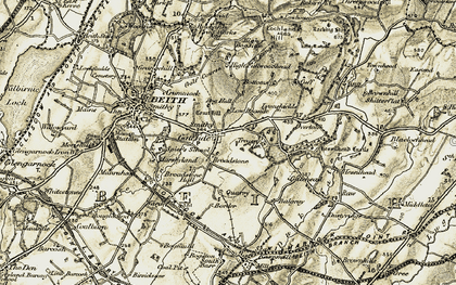 Old map of Gateside in 1905-1906