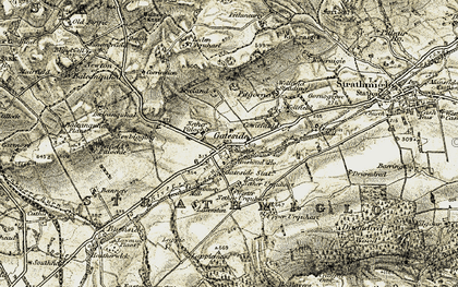Old map of Balvaird Castle in 1906-1908