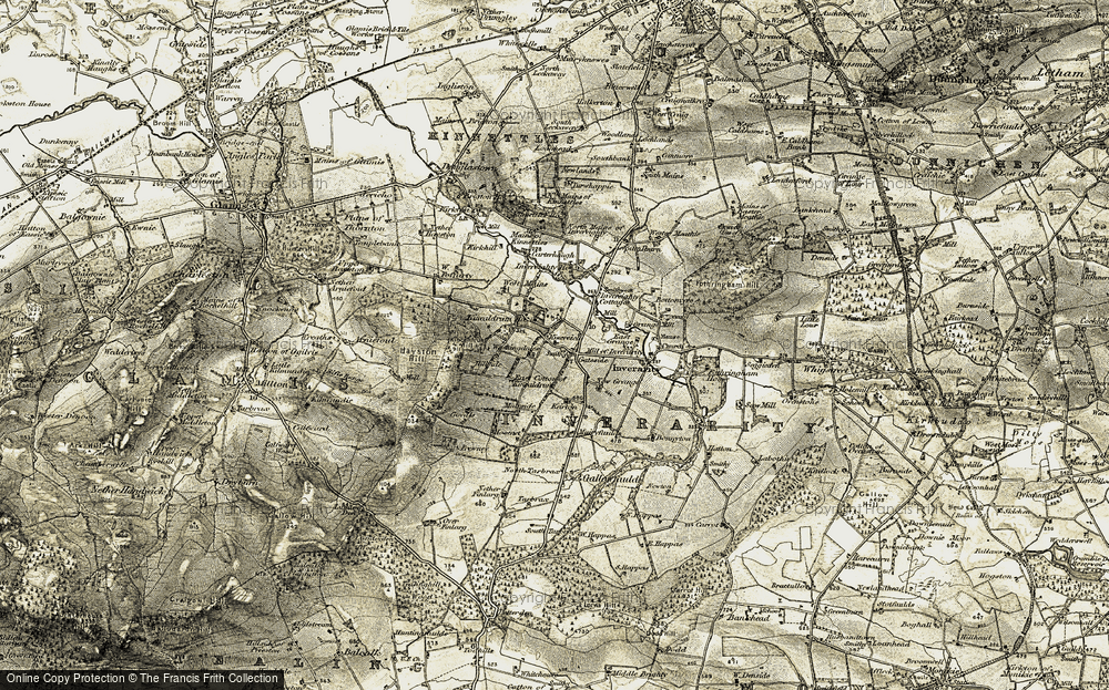 Old Map of Gateside, 1907-1908 in 1907-1908
