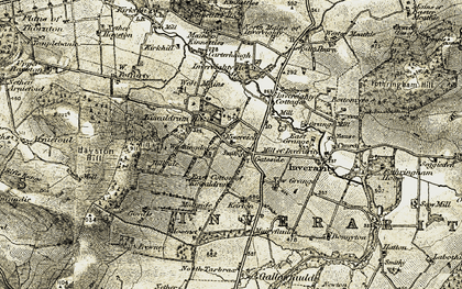 Old map of Gateside in 1907-1908
