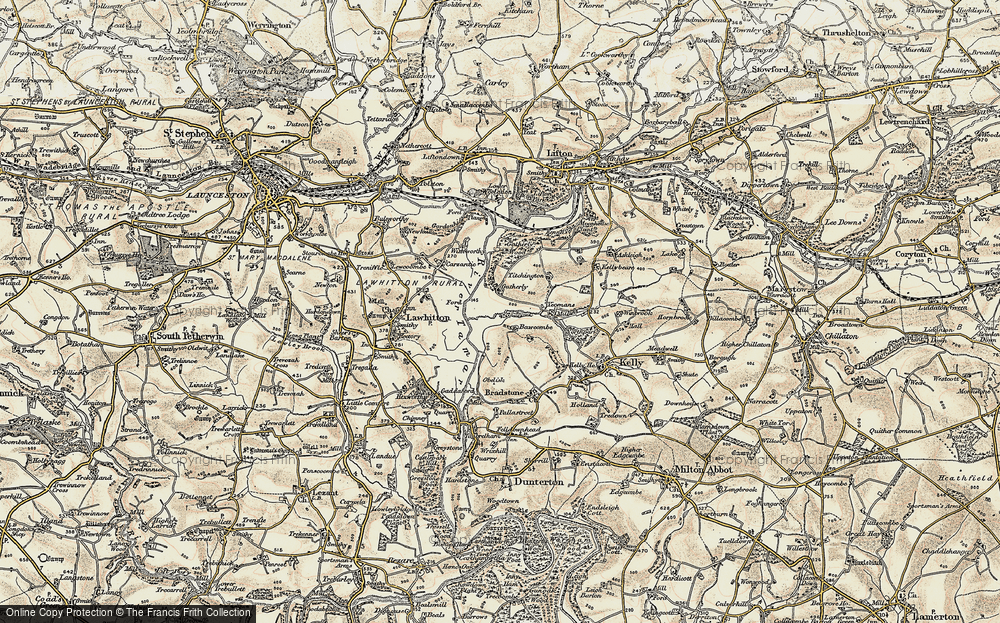 Old Map of Historic Map covering Yeomans in 1899-1900