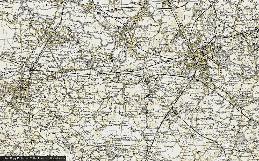 Old Map of Gatley, 1903 in 1903