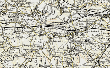 Old map of Gatley in 1903