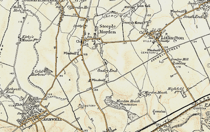 Old map of Gatley End in 1898-1901