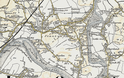 Old map of Bollow in 1898-1900