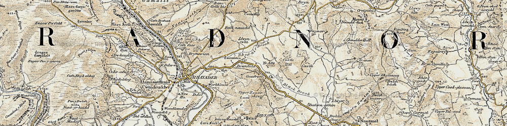 Old map of Gaufron in 1901-1903