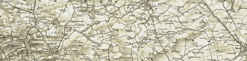 Old map of Lingo House in 1906-1908