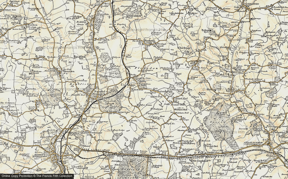 Old Map of Gaunt's End, 1898-1899 in 1898-1899