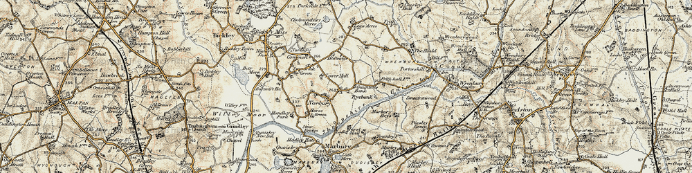 Old map of Gauntons Bank in 1902