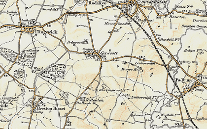 Old map of Gawcott in 1898-1899