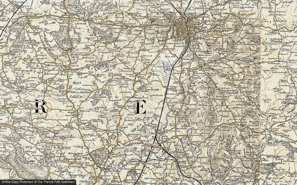 Old Map of Gawsworth, 1902-1903 in 1902-1903