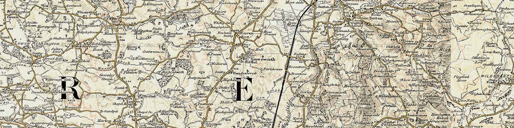 Old map of Gawsworth in 1902-1903