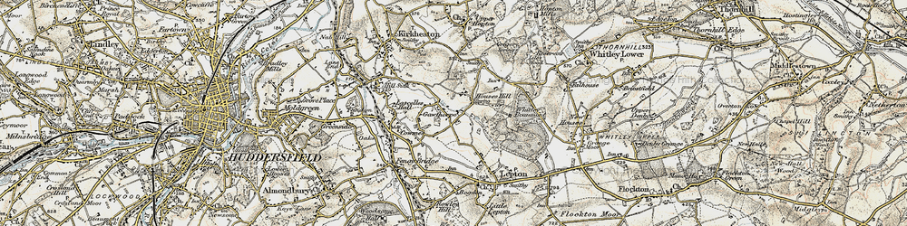 Old map of Gawthorpe in 1903
