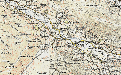 Old map of Gawthrop in 1903-1904
