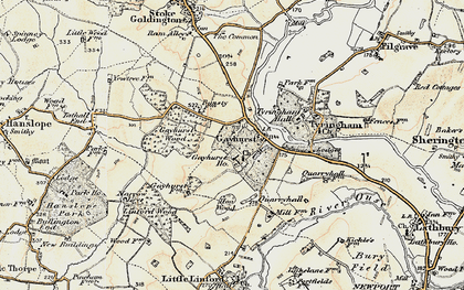 Old map of Gayhurst in 1898-1901