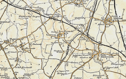Old map of Gayton in 1898-1901