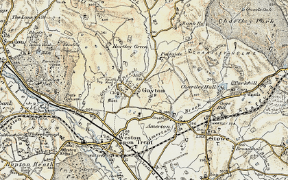Old map of Gayton in 1902