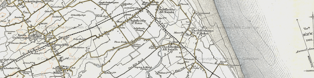 Old map of Gayton Engine in 1903