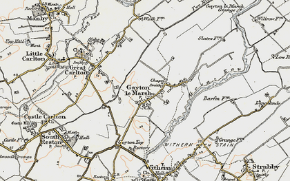 Old map of Gayton le Marsh in 1902-1903