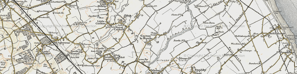 Old map of Gayton le Marsh in 1902-1903
