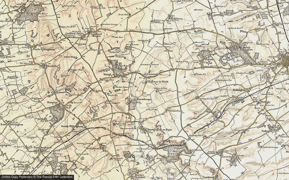 Old Map of Historic Map covering Grims Mound in 1902-1903