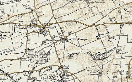 Old map of Lamb's Common in 1901-1902