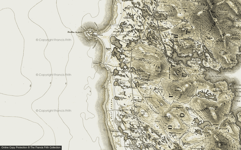 Old Map of Gearraidh Bhailteas, 1911 in 1911