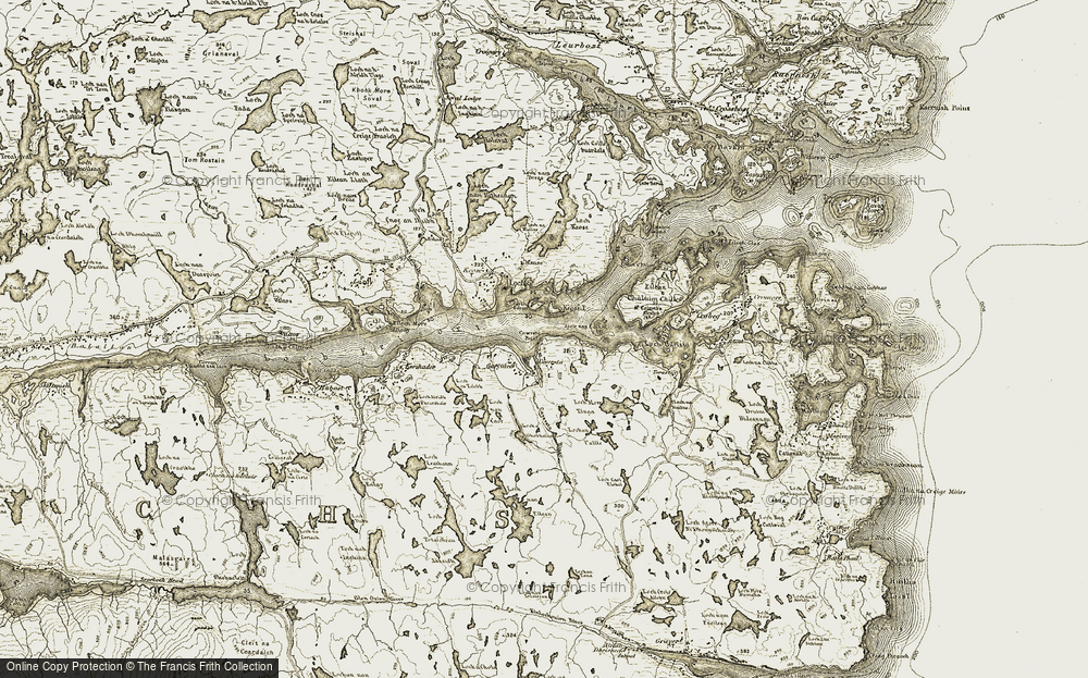 Old Map of Gearraidh Bhaird, 1909-1911 in 1909-1911