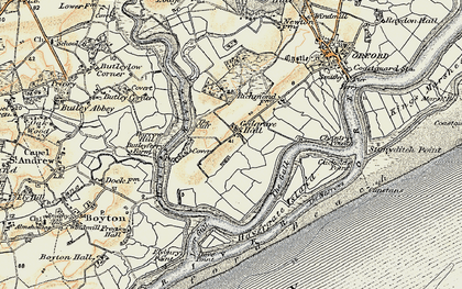 Old map of Boyton Marshes in 1898-1901